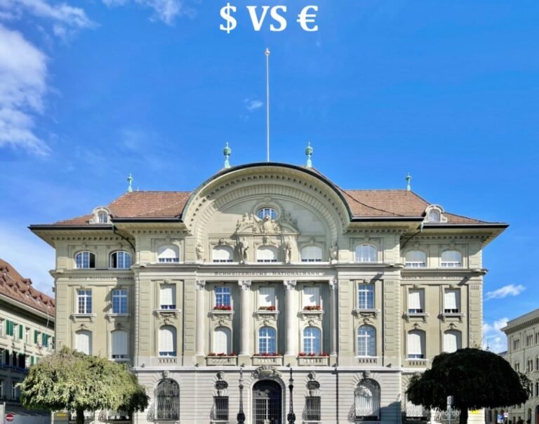Stacks of euro and dollar currency notes representing shifting reserve allocations.