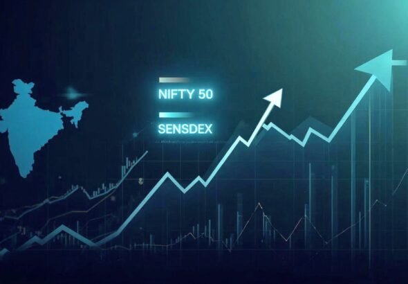 Indian stock market rally as NIFTY 50 and Sensex hit new highs amid strong investor sentiment