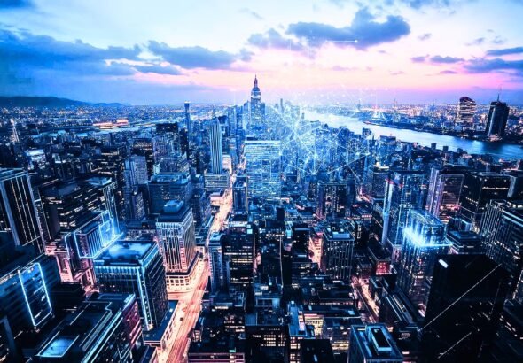 AI, crypto, and autonomous systems represented as digital infrastructure supporting the global economy