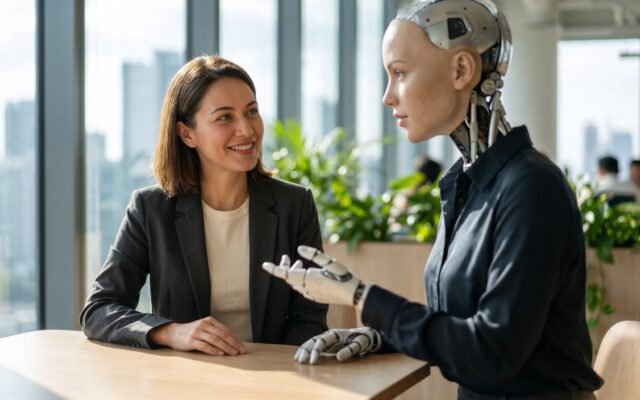 Autonomous AI agent managing tasks across multiple digital platforms
