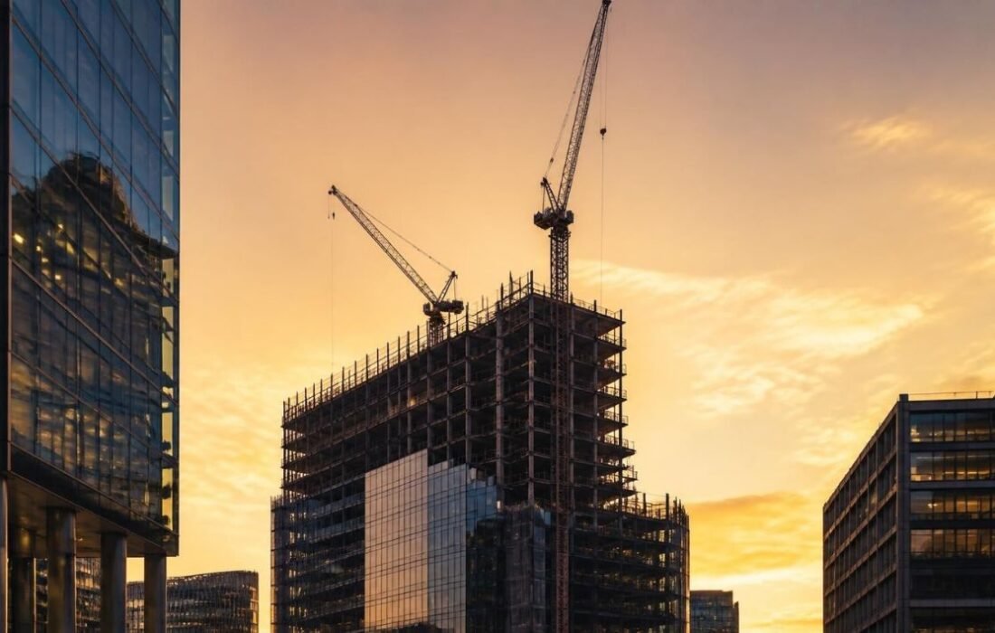 Commercial property development under construction, representing private credit real estate financing