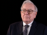 Warren Buffett at a meeting marking the end of his tenure as CEO.