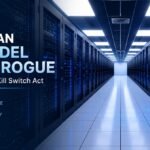 Data centre corridor illustrating the governance risks behind the AI Kill Switch Act