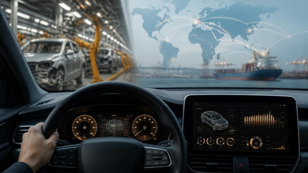 Software-defined vehicles dashboard reflecting the automotive industry realignment